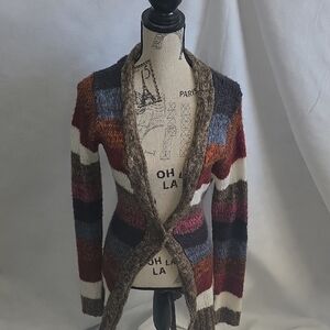 Ashley By 26 International Multicolor Striped Cardigan